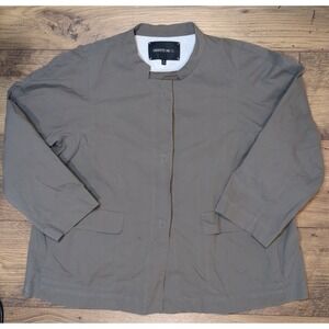Lafeyette 148 Womens M Long Sleeve Light Neutral Minimalist Button Jacket‎